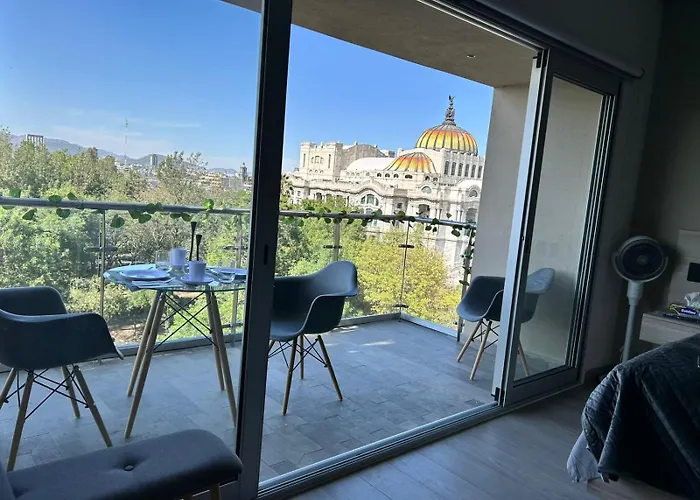 Loft Nuevo De Lujo Con Balcon Y Vista Historica De La Ciudad De * Mexiko-Stadt